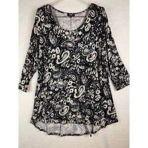 Premise‎ Studio Womens size 1X Tunic Paisly like Print